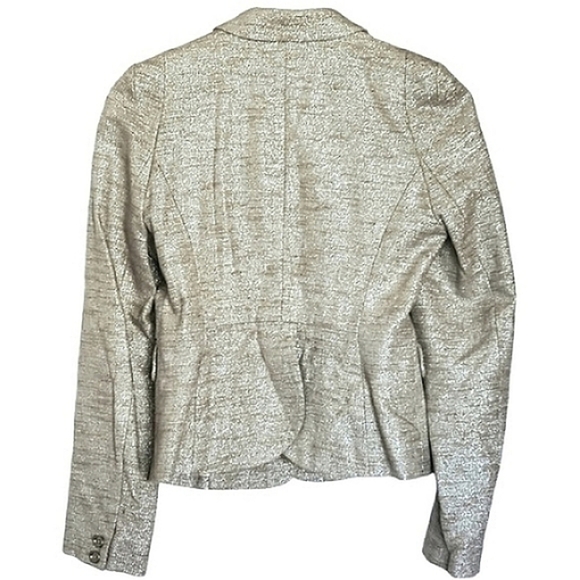 7492 * Juicy Couture Mica Metallic Blazer Jacket Silver Size S - Picture 2 of 14